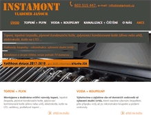 Tablet Screenshot of instamont.cz